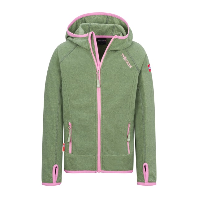 TROLLKIDS Fleecejacke »Girls Sandefjord Jacket« mit Kapuze, wasserabweisend, windabweisend, atmungsaktiv, leicht