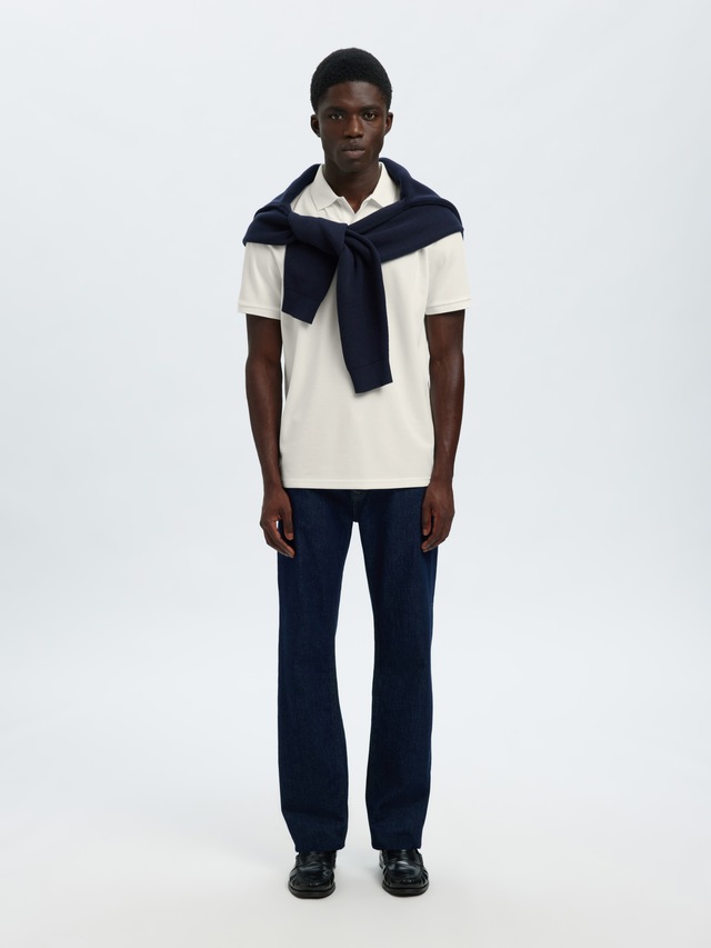 SELECTED Poloshirt »SLHFAVE BUTTON SS POLO NOOS« Baumwollmischung, regular fit