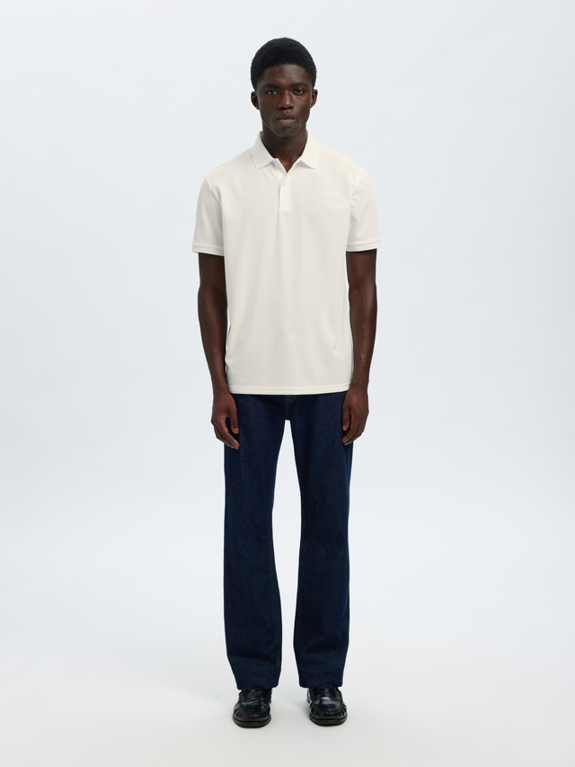 SELECTED Poloshirt »SLHFAVE BUTTON SS POLO NOOS« Baumwollmischung, regular fit