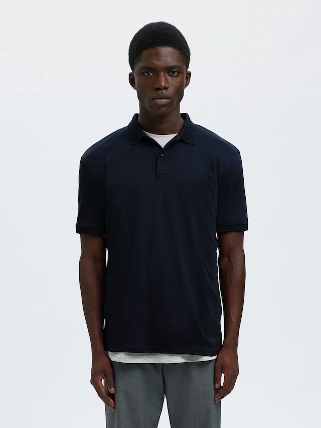 SELECTED Poloshirt »SLHFAVE BUTTON SS POLO NOOS« Baumwollmischung, regular fit