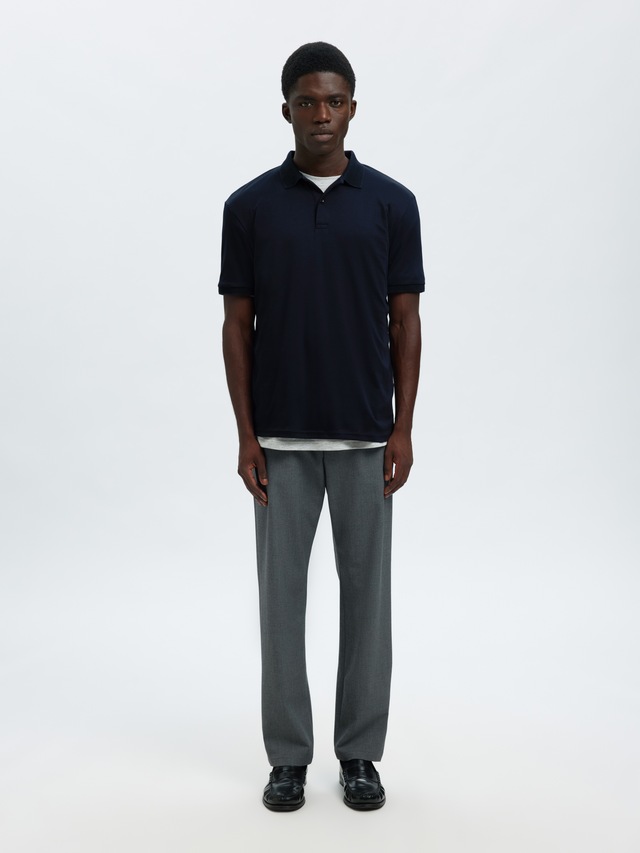 SELECTED Poloshirt »SLHFAVE BUTTON SS POLO NOOS« Baumwollmischung, regular fit