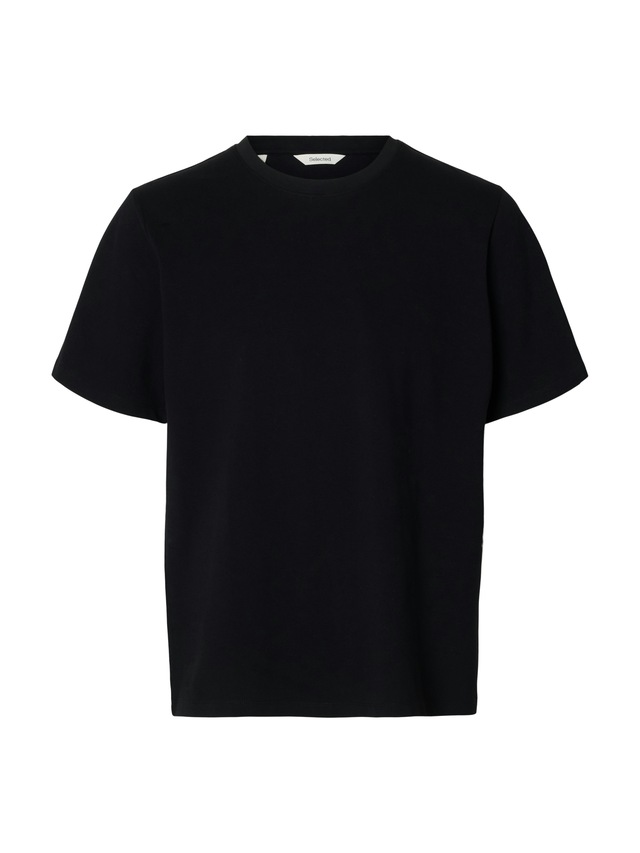 SELECTED Rundhalsshirt »SLHATLAS SS O-NECK TEE« Baumwollmischung, regular fit