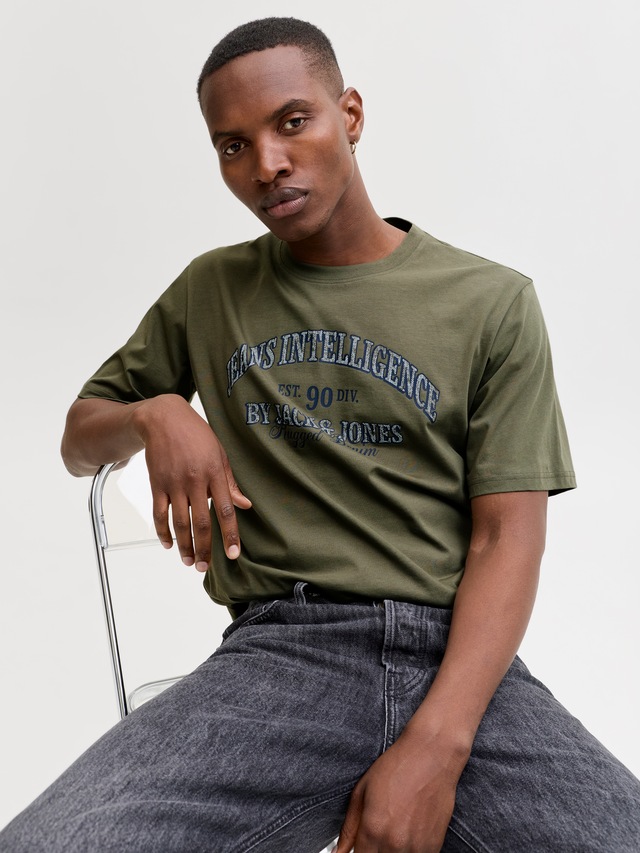 Jack & Jones T-Shirt »JJEDENVER GRAPHIC TEE SS O-NECK 3PK MP« Packung, 3 tlg.