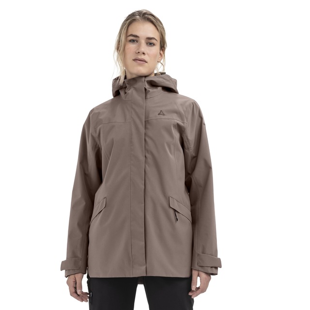 Schöffel Regenjacke »CIRC Jacket Style Smue WMN« mit Kapuze wasserdicht, winddicht, atmungsaktiv, mit Kapuze mit Kordelzug