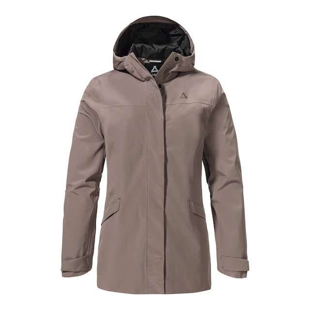 Schöffel Regenjacke »CIRC Jacket Style Smue WMN« mit Kapuze wasserdicht, winddicht, atmungsaktiv, mit Kapuze mit Kordelzug