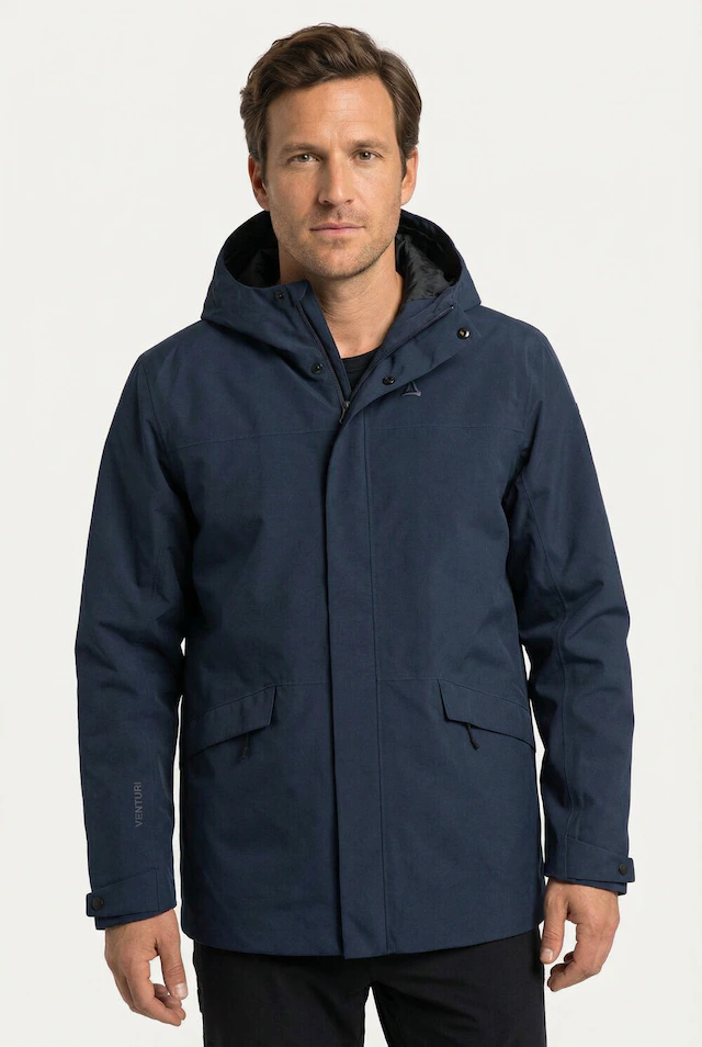Schöffel Regenjacke »CIRC Jacket Style Smue MEN« mit Kapuze mit Reißverschlusstaschen und Innentasche, wasserdicht, atmungsaktiv