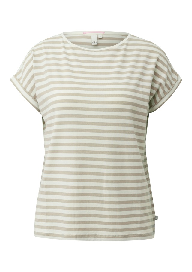QS Kurzarmshirt im Streifen-Design