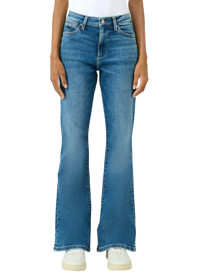 QS 5-Pocket-Jeans mit Schlag und Stretch