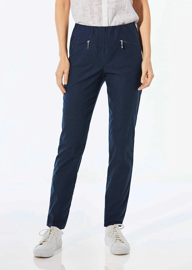 GOLDNER 2-in-1-Hose »Kurzgröße Schlupfhose LOUISA mit Steppnähten« Ohne