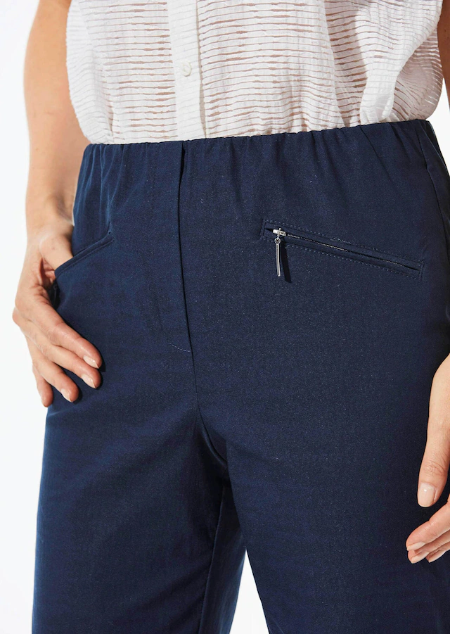 GOLDNER 2-in-1-Hose »Kurzgröße Schlupfhose LOUISA mit Steppnähten« Ohne