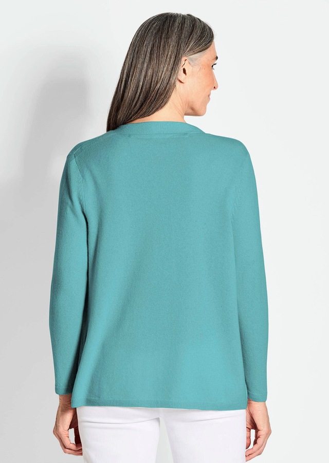GOLDNER Strickjacke »Cardigan in langer offener Form« Aufwendig in Form gestrickt