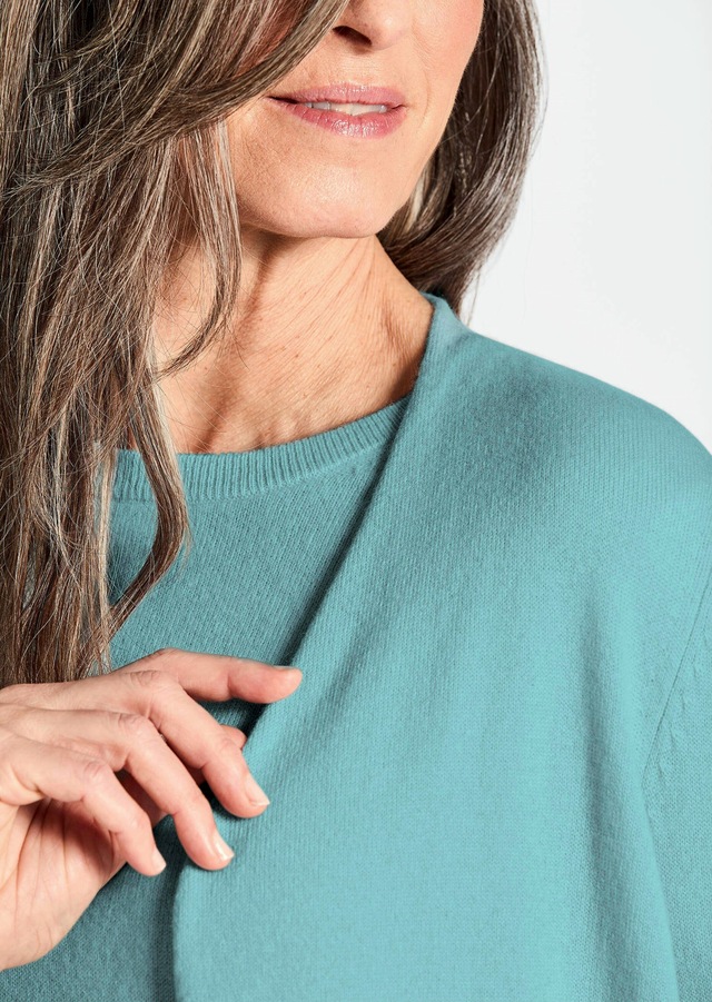 GOLDNER Strickjacke »Cardigan in langer offener Form« Aufwendig in Form gestrickt