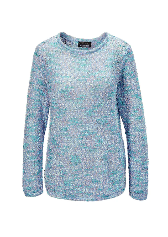 GOLDNER Strickpullover »Effektvoller locker gestrickter Bändchengarnpullover« Ohne