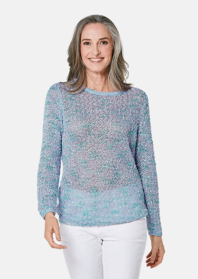 GOLDNER Strickpullover »Effektvoller locker gestrickter Bändchengarnpullover« Ohne