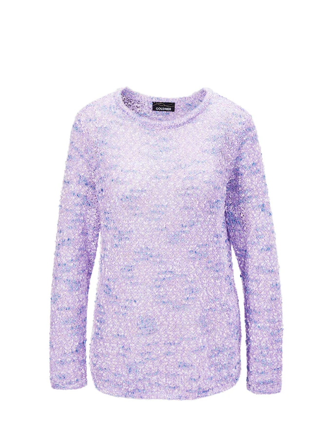 GOLDNER Strickpullover »Effektvoller locker gestrickter Bändchengarnpullover« Ohne