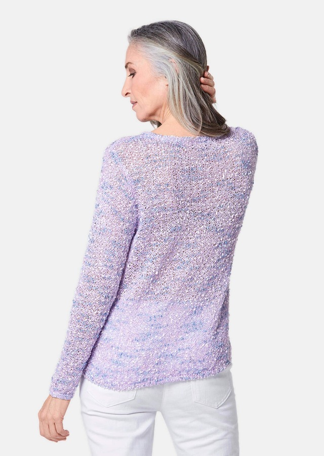 GOLDNER Strickpullover »Effektvoller locker gestrickter Bändchengarnpullover« Ohne