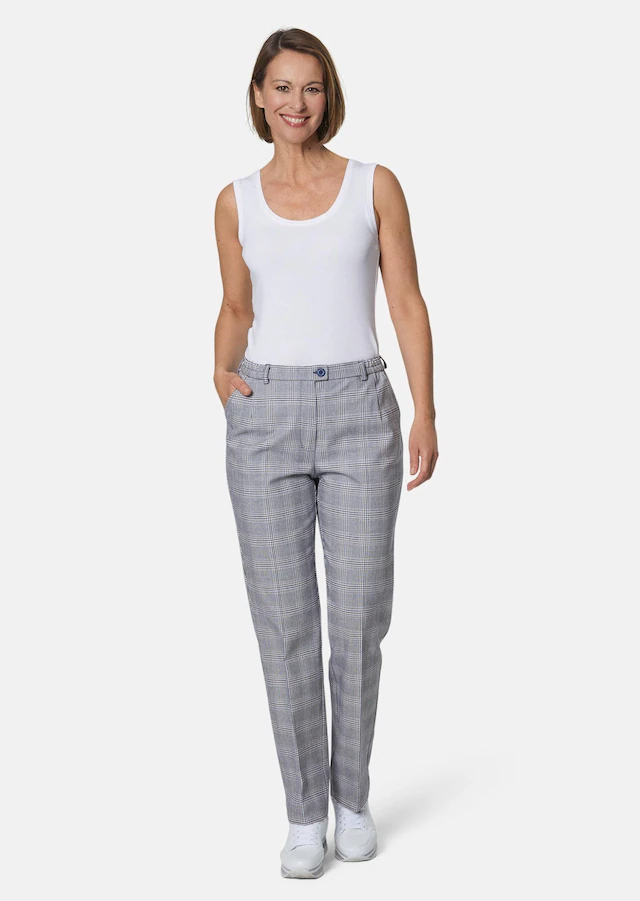 GOLDNER 2-in-1-Hose »Kurzgröße Karohose Anna« Ohne
