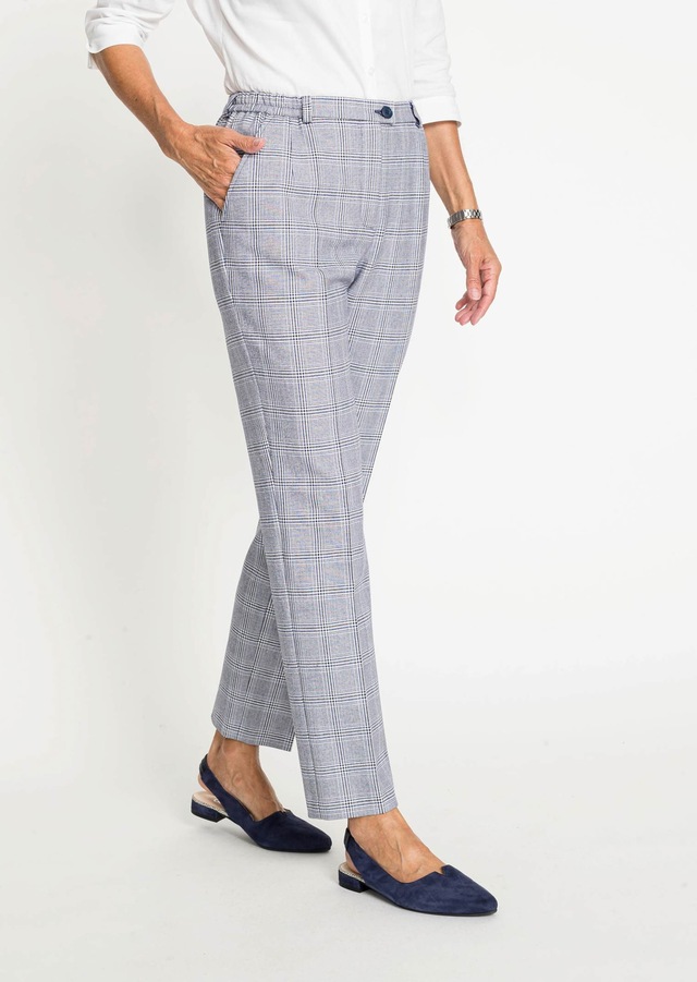 GOLDNER 2-in-1-Hose »Kurzgröße Karohose Anna« Ohne