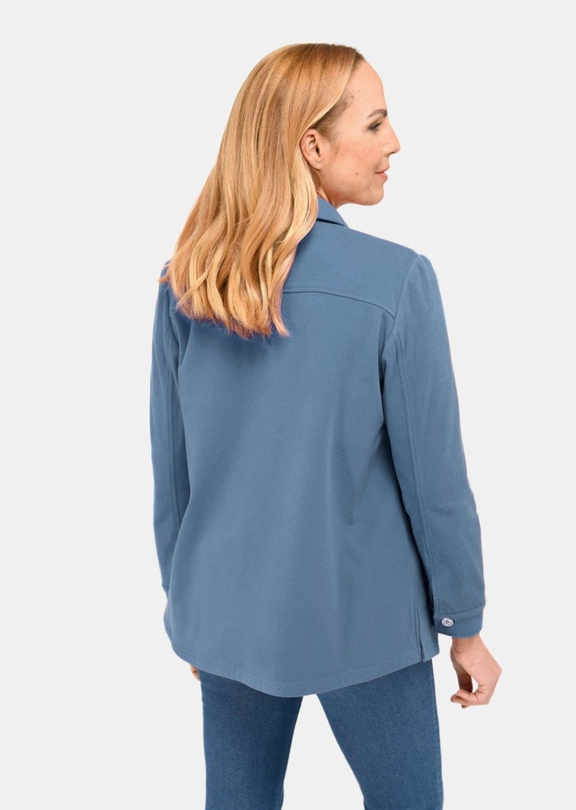 GOLDNER Kurzjacke »Kurzgröße Herbstjacke mit Hemdkragen« Wunderschöne Knöpfe in Eisgold
