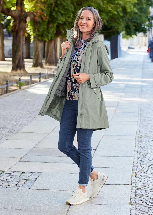 GOLDNER Funktionsjacke »Kurzgröße Kapuzenjacke mit 3-in-1-Funktion« Jacke mit herausnehmbarer Steppjacke