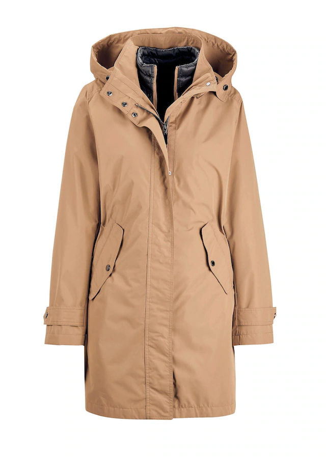 GOLDNER Funktionsjacke »Kurzgröße Kapuzenjacke mit 3-in-1-Funktion« Jacke mit herausnehmbarer Steppjacke