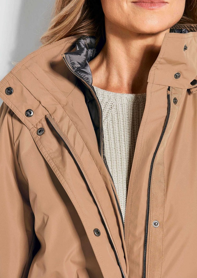 GOLDNER Funktionsjacke »Kurzgröße Kapuzenjacke mit 3-in-1-Funktion« Jacke mit herausnehmbarer Steppjacke