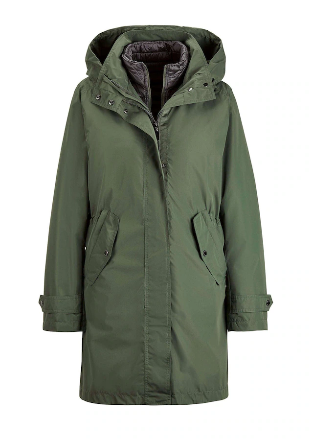 GOLDNER Funktionsjacke »Kurzgröße Kapuzenjacke mit 3-in-1-Funktion« Jacke mit herausnehmbarer Steppjacke
