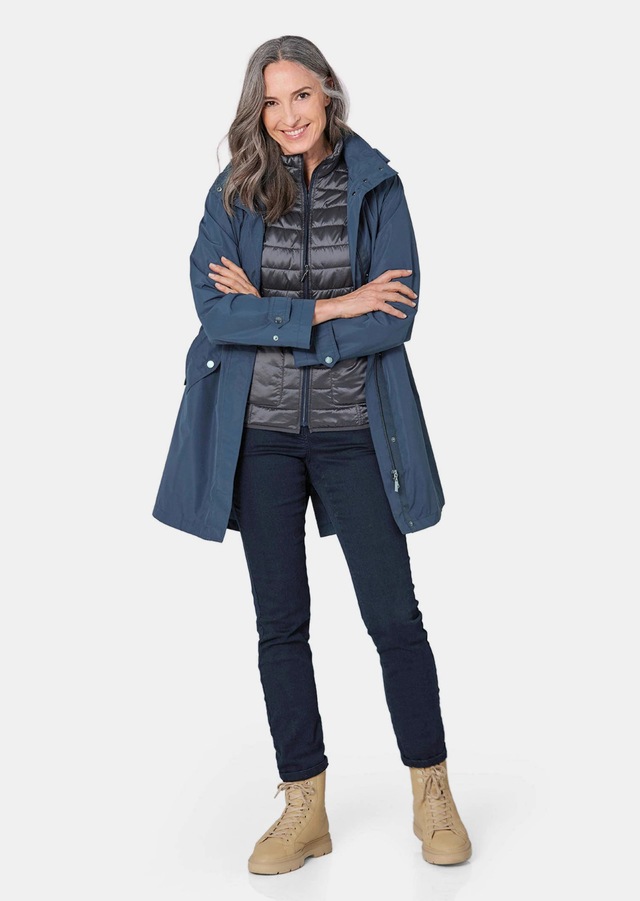 GOLDNER Funktionsjacke »Kurzgröße Kapuzenjacke mit 3-in-1-Funktion« Jacke mit herausnehmbarer Steppjacke