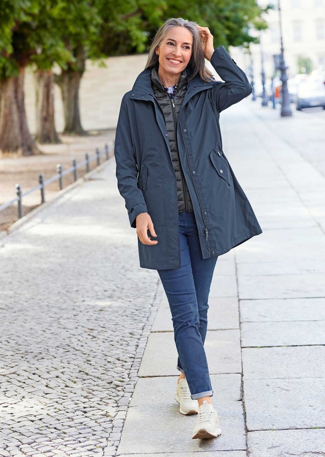 GOLDNER Funktionsjacke »Kurzgröße Kapuzenjacke mit 3-in-1-Funktion« Jacke mit herausnehmbarer Steppjacke