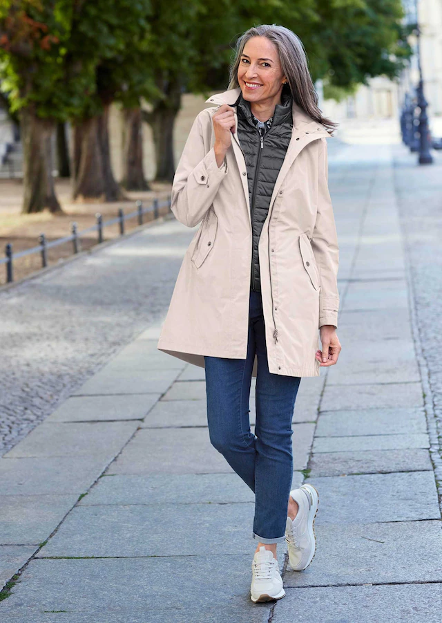 GOLDNER Funktionsjacke »Kurzgröße Kapuzenjacke mit 3-in-1-Funktion« Jacke mit herausnehmbarer Steppjacke
