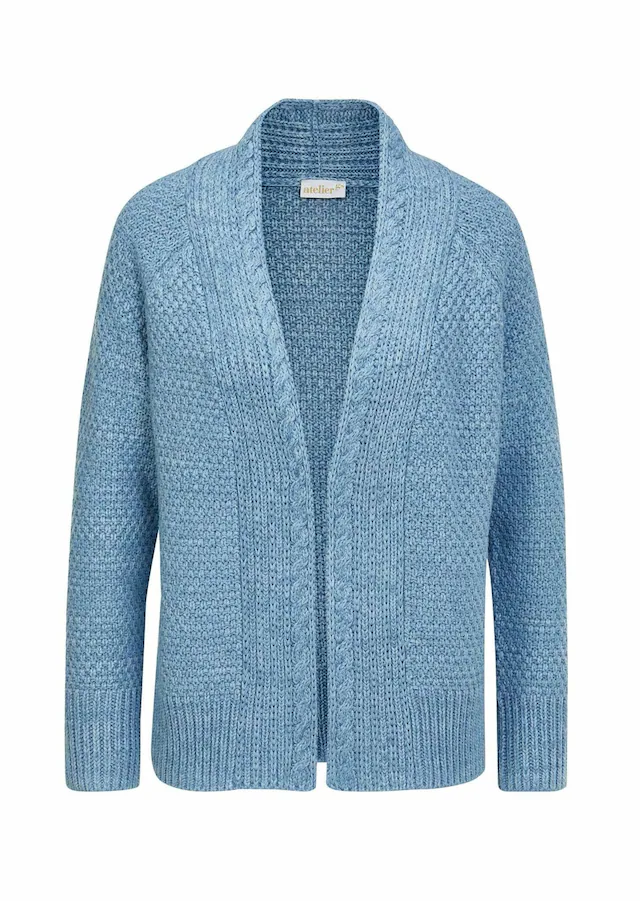 GOLDNER Strickjacke »Elegante Grobstrickjacke, Zopfmuster« Ohne