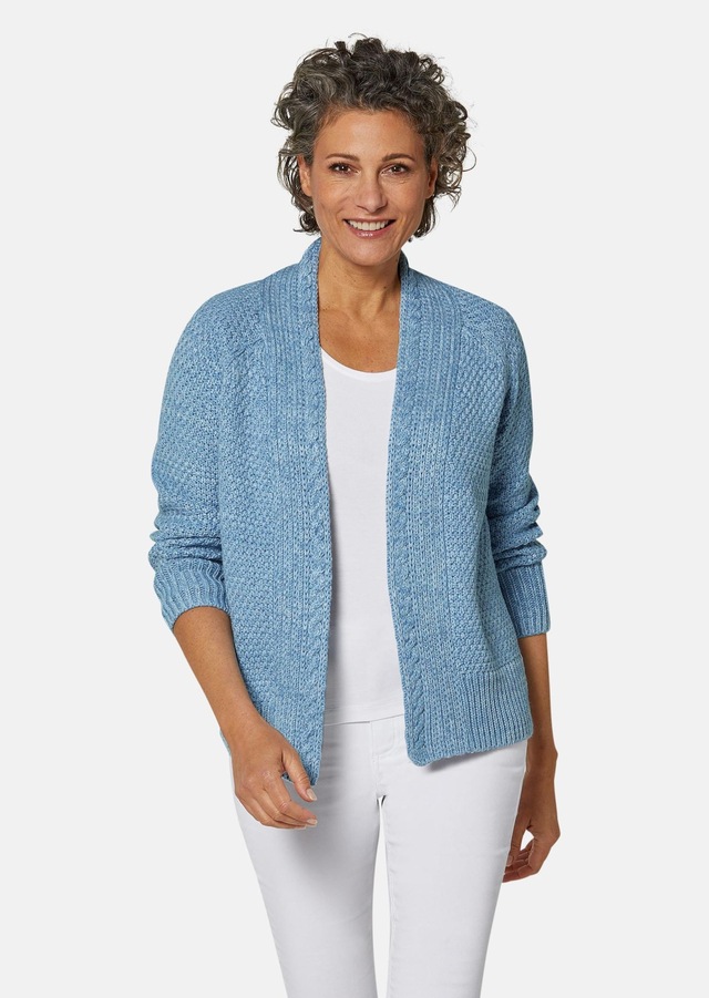 GOLDNER Strickjacke »Elegante Grobstrickjacke, Zopfmuster« Ohne