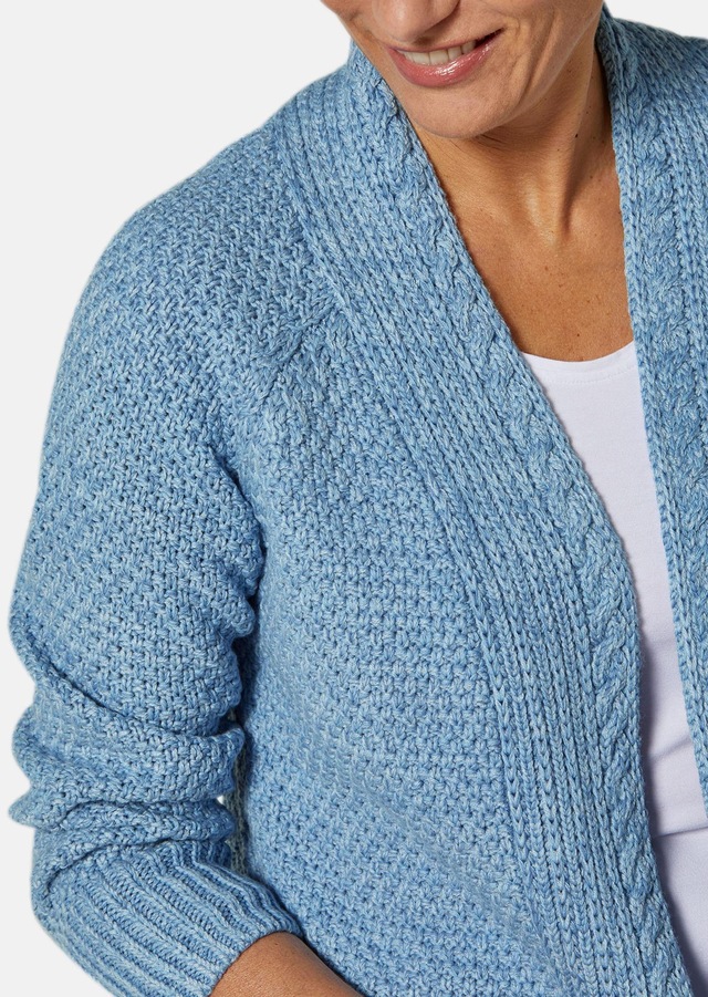 GOLDNER Strickjacke »Elegante Grobstrickjacke, Zopfmuster« Ohne