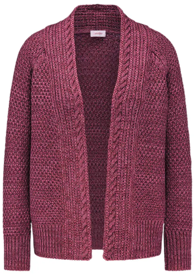 GOLDNER Strickjacke »Elegante Grobstrickjacke, Zopfmuster« Ohne