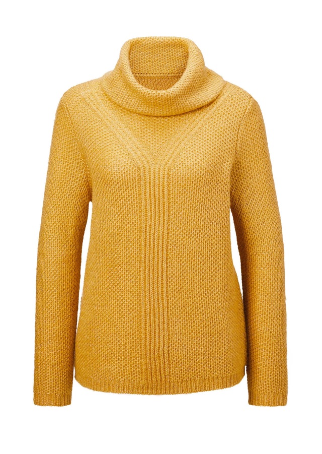 GOLDNER Strickpullover »Kurzgröße Strickpullover mit interessanter Struktur und Glitzergarn« Ohne