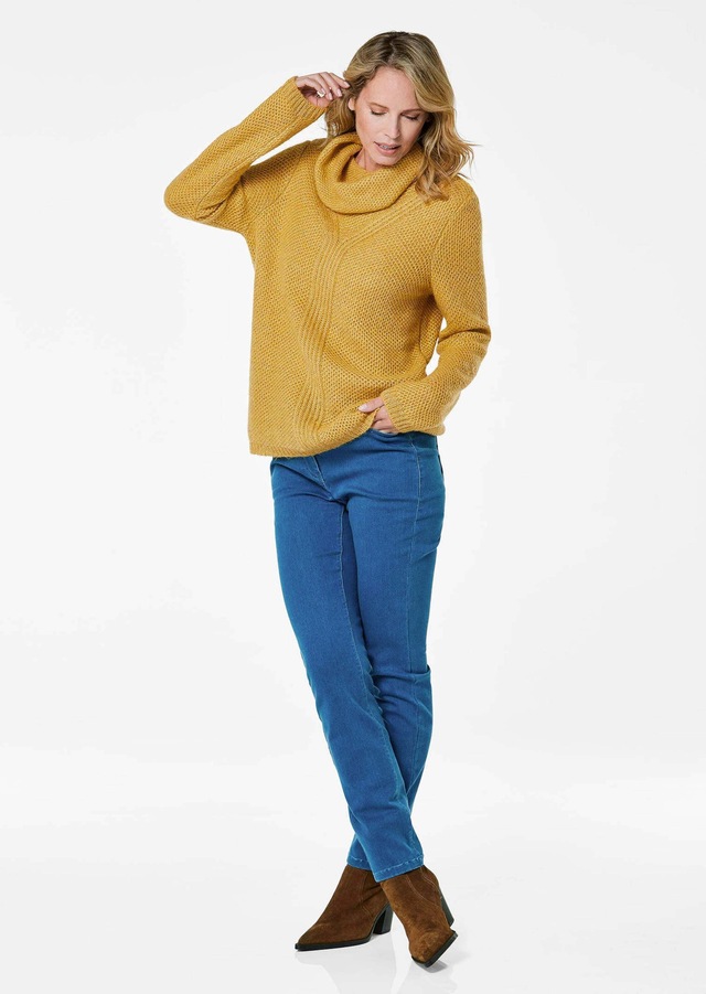 GOLDNER Strickpullover »Kurzgröße Strickpullover mit interessanter Struktur und Glitzergarn« Ohne