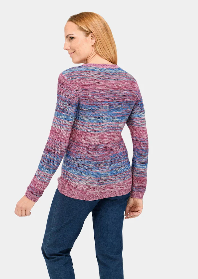 GOLDNER Strickpullover »Kurzgröße Baumwollpullover mit Farbverlauf« Jedes Teil ein Unikat