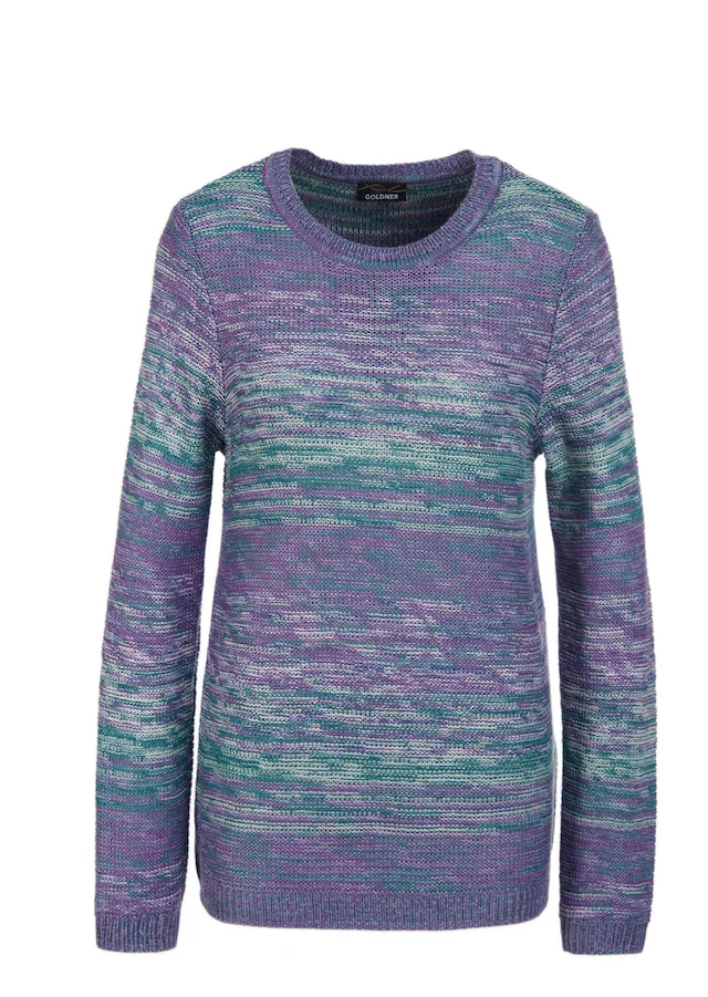 GOLDNER Strickpullover »Kurzgröße Baumwollpullover mit Farbverlauf« Jedes Teil ein Unikat