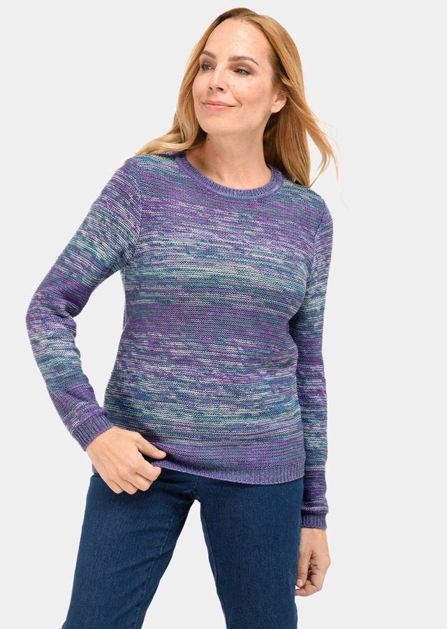 GOLDNER Strickpullover »Kurzgröße Baumwollpullover mit Farbverlauf« Jedes Teil ein Unikat