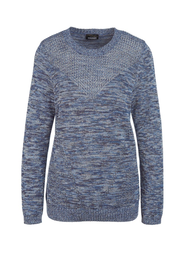 GOLDNER Strickpullover »Pullover mit Glanzgarn« Effektvolle Multicolor-Optik mit metallisierten Garnen