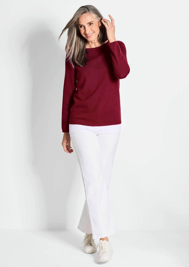 GOLDNER Strickpullover »Kurzgröße Feinstrickshirt mit U-Boot-Ausschnitt« keine/nicht relevant