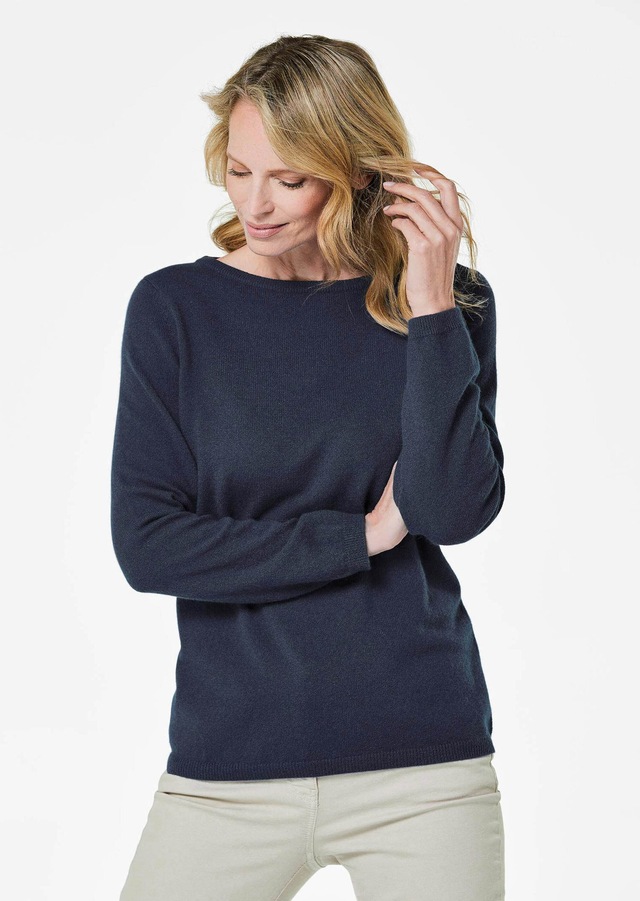 GOLDNER Strickpullover »Kurzgröße Feinstrickshirt mit U-Boot-Ausschnitt« keine/nicht relevant