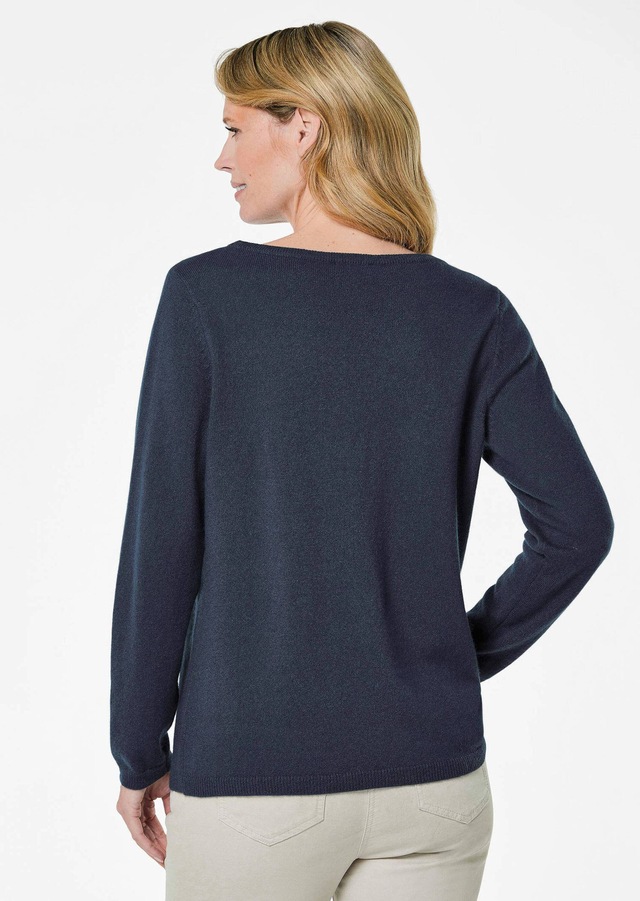 GOLDNER Strickpullover »Kurzgröße Feinstrickshirt mit U-Boot-Ausschnitt« keine/nicht relevant
