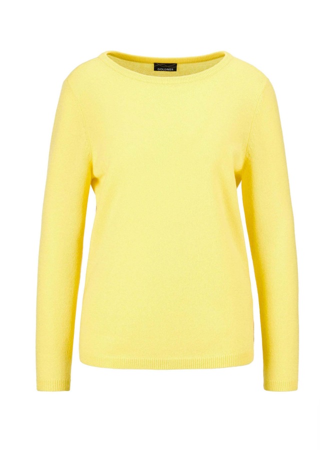 GOLDNER Strickpullover »Kurzgröße Feinstrickshirt mit U-Boot-Ausschnitt« keine/nicht relevant