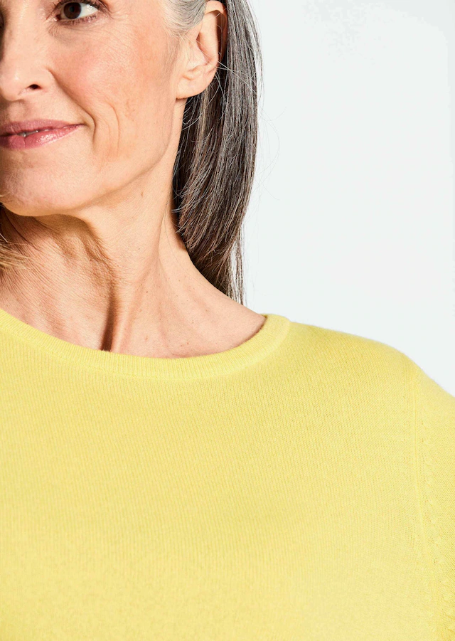 GOLDNER Strickpullover »Kurzgröße Feinstrickshirt mit U-Boot-Ausschnitt« keine/nicht relevant