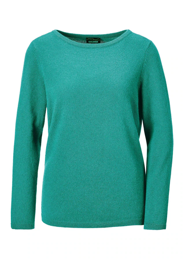 GOLDNER Strickpullover »Kurzgröße Feinstrickshirt mit U-Boot-Ausschnitt« keine/nicht relevant