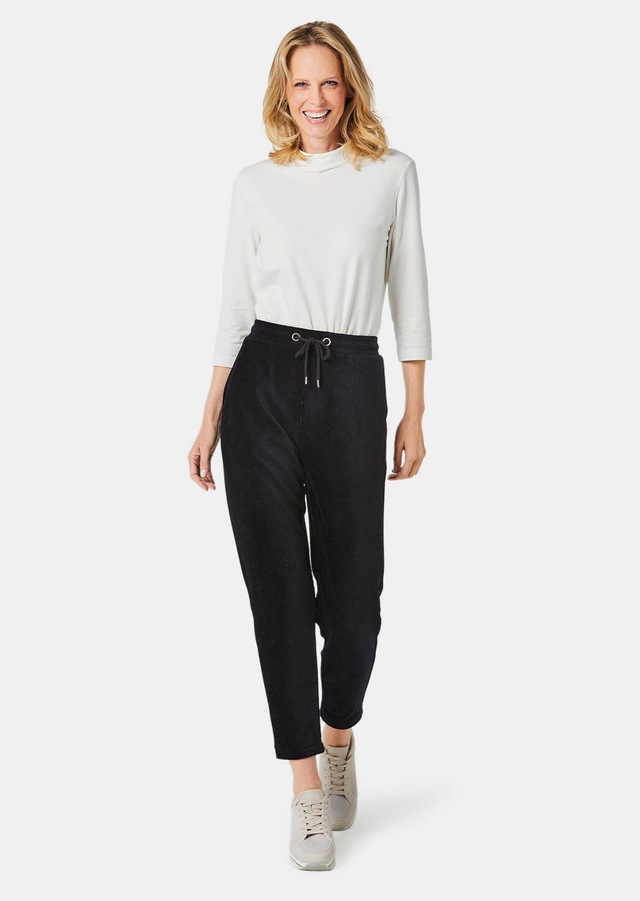 GOLDNER 2-in-1-Hose »Kurzgröße Lässige Casualhose SARA mit Tunnelzug« Gummibund mit Kordelband