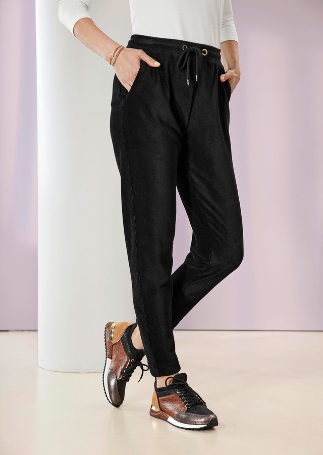GOLDNER 2-in-1-Hose »Kurzgröße Lässige Casualhose SARA mit Tunnelzug« Gummibund mit Kordelband