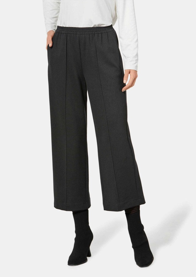 GOLDNER 7/8-Hose »Kurzgröße Verkürzte Jersey-Hose VERA mit Biesen« Ohne