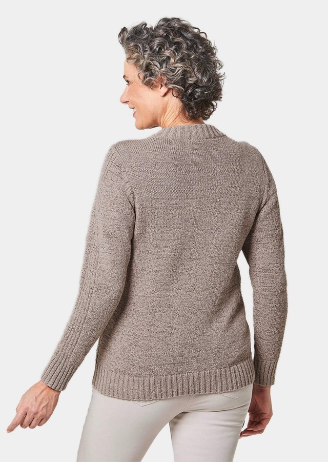 GOLDNER Strickjacke »Strickjacke aus Bändchengarn in schöner Melange-Optik« Mit schönen, gerippten Details